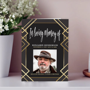 Elegant Photo In Loving Memory Funeral Program