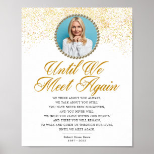 Elegant Photo Memorial Funeral Poem Sign
