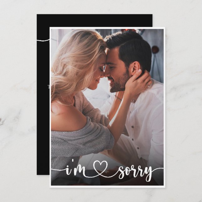 Elegant Photo Memory I’m sorry apology Card (Front/Back)
