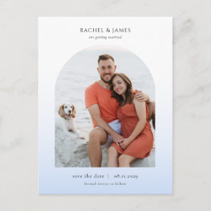 Elegant Photo Minimalist Wedding Save the Date Announcement Postcard