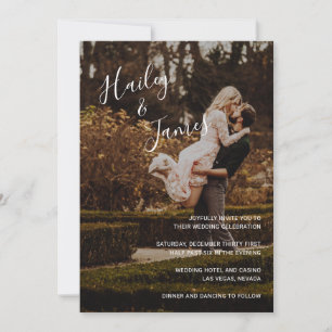 Elegant Photo Modern All In One Wedding Invitation