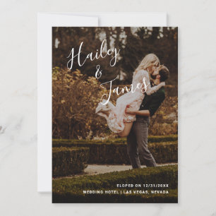 Elegant Photo Modern Wedding Announcement