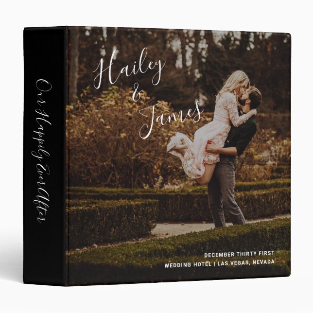 Elegant Photo Modern Wedding Binder (Front/Spine)
