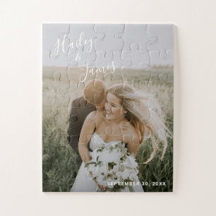 Elegant Photo Modern Wedding Jigsaw Puzzle