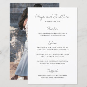 Elegant Photo Modern Wedding Menu