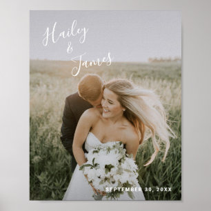 Elegant Photo Modern Wedding Poster