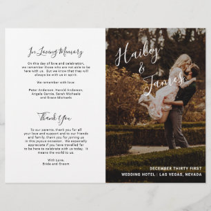 Elegant Photo Modern Wedding Program