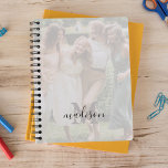 Elegant Photo Monogram Name 2025 Planner<br><div class="desc">Classy personalized 2025 planner featuring a full printed photo front/back for you to change to your own,  a white overlay,  your initial and name.</div>