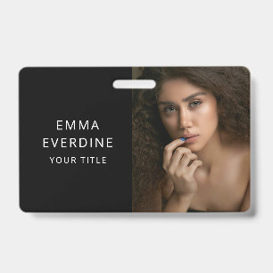 Elegant Photo Name Title  Badge