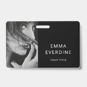 Elegant Photo Name Title  Badge