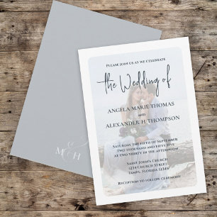 Elegant Photo Overlay Simple Minimalist Minimal Invitation