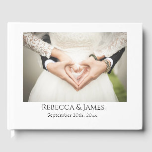 Elégant Photo Personnalisé Mariage Livre d'invité