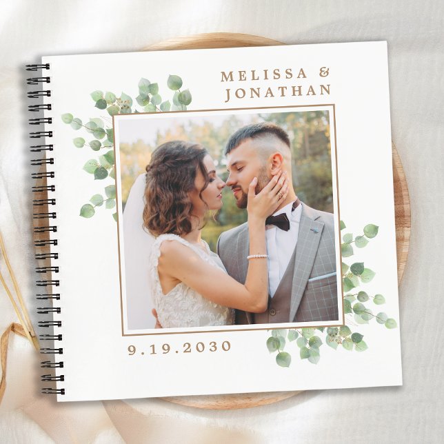 Élégant Photo Personnalisée Verdure Mariage Livre  (Créateur téléchargé)