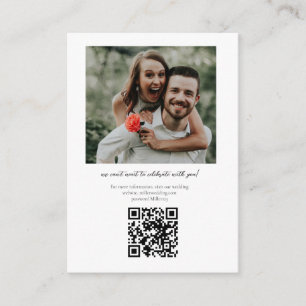 Elegant Photo QR Code Details Enclosure Card
