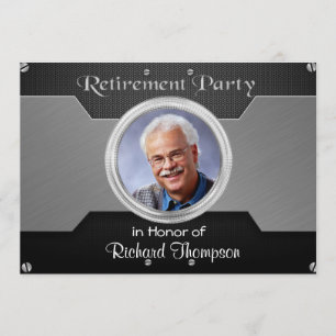 Elegant Photo Retirement Party Invitations