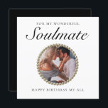 Elegant Photo Romantic Girlfriend Birthday Card<br><div class="desc">Elegant Personalized Card for your girlfriend or soulmate's birthday - A great card for your girlfriend, boyfriend, or wife that can be customized by you with the name of your girlfriend or boyfriend and your own message.</div>