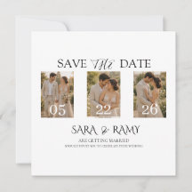 Elegant Photo Save the Date Wedding Invitation