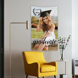 Elegant Photo Script Graduate Banner