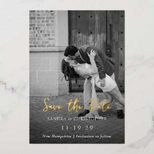Elegant Photo Simple Modern Wedding Save the Date