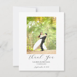 Elegant Photo Thank You Card