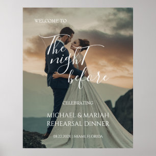 Elegant Photo The Night Before Rehearsal Dinner  Poster