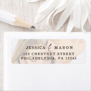 Elegant Photo Wedding Address Layer Label