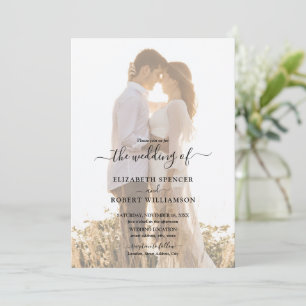Elegant Photo Wedding Invitation