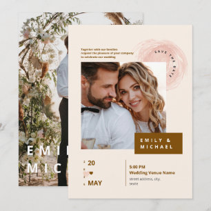 Elegant Photo Wedding Invitation Customizable