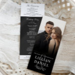 Elegant Photo Wedding Program Card<br><div class="desc">This Elegant Photo Wedding Program Card is perfect to share the details and order of events on your special day. Feature a photo of the couple and all the details of their special day,  in elegant form.</div>