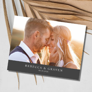 Elegant Photo Wedding Save the Date Announcement Postcard