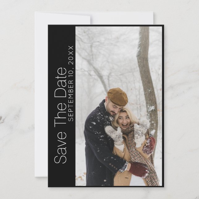 Elegant Photo Wedding Save the Date Invitation (Front)