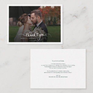 Elegant Photo Wedding Thank You Card