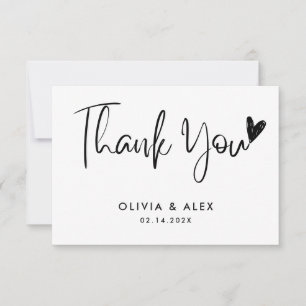Elegant Photo Wedding Thank You card