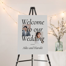 Elegant Photo Wedding Welcome Sign