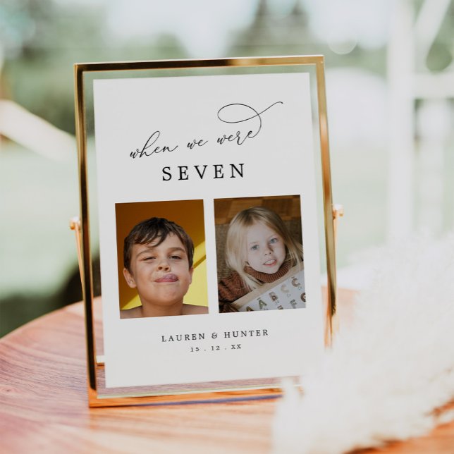 Elegant Photo When We Were Age Table Number (Creator Uploaded)