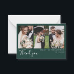 Elegant Photos Modern Wedding Thank You Card<br><div class="desc">Modern multi wedding photo Thank You card for your guests who showed up to support and celebrate your big day with you. Easily add your favorite photos,  names of bride and groom,  date and a custom message and signature on the reverse side.</div>