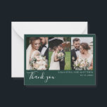 Elegant Photos Modern Wedding Thank You Card<br><div class="desc">Modern multi wedding photo Thank You card for your guests who showed up to support and celebrate your big day with you. Easily add your favorite photos,  names of bride and groom,  date and a custom message and signature on the reverse side.</div>