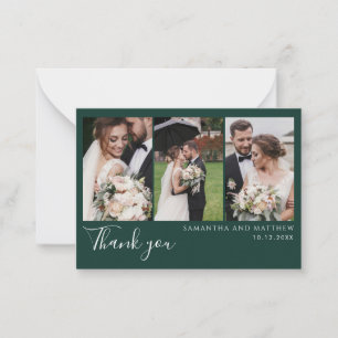Elegant Photos Modern Wedding Thank You Card