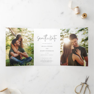 Elegant Photos Wedding Save The Date Card