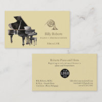 Elegant Piano French Horn Musician Music Teacher