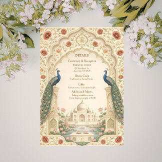 Elegant Pichwai Indian Wedding Enclosure Card
