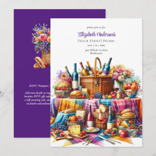 Elegant Picnic Party Birthday Retirement ANY Event Invitation