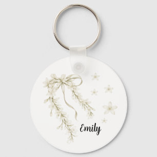 Elegant Pikake Lei Hawaii Keychain