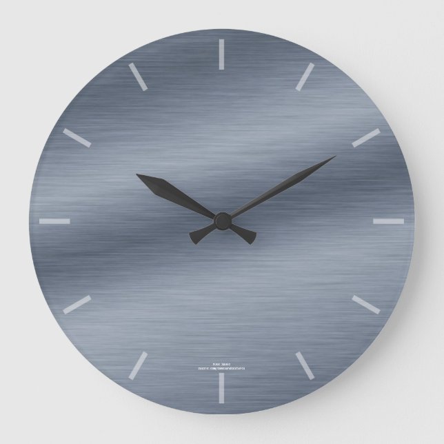 Élégant pinceau en acier Inox horloge (Recto)