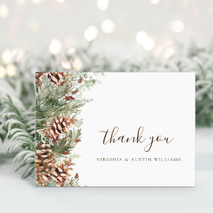 Elegant Pine Thank You Card
