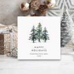 Elegant Pine Tree Christmas Corporate Greeting Holiday Card<br><div class="desc">Minimalist Elegant Pine Tree Christmas Greeting Corporate Holiday Card.
 
Surprise and bring joy to your close ones and make the celebration unforgettable.

For further customization,  please click the "customize further" link and use our design tool to modify this template.</div>