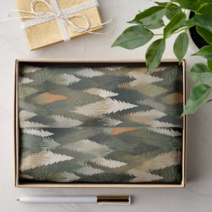 Elegant Pine Tree Pattern Rustic Forest Tissue Paper