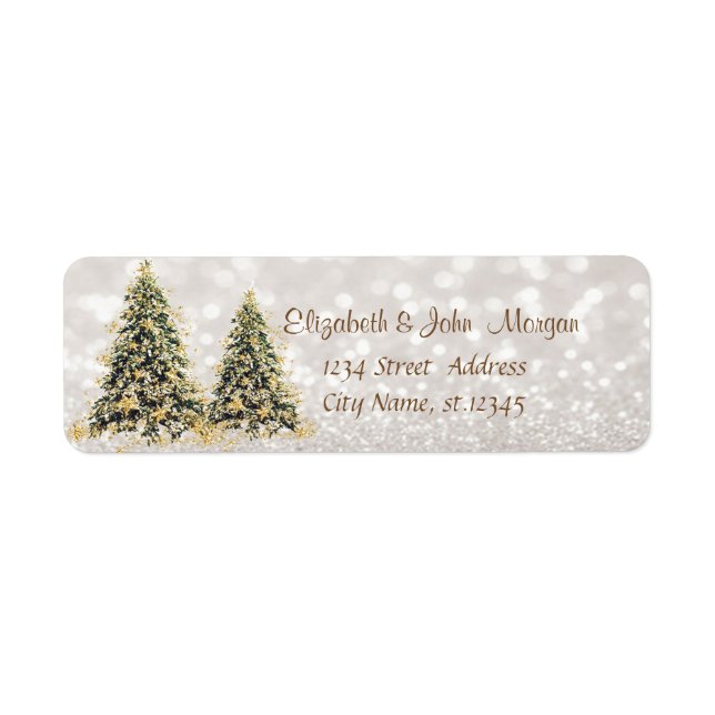 Elegant,Pine Trees ,Glittery Bokeh (Front)