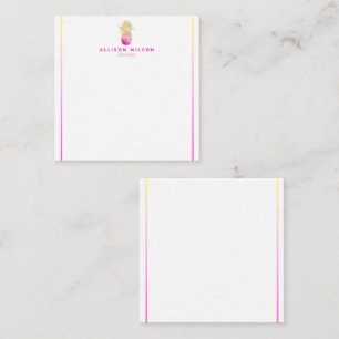 Elegant Pineapple in Pinks and Gold Card