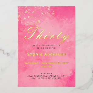 Elegant Pink 30th birthday